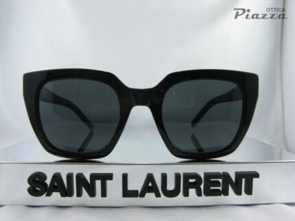 SLM143 001 saint laurent nero lucido ottica piazza rsm