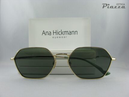 occhiali da sole in metallo dorato ana hickman ottica piazza rsm