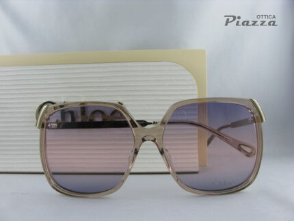 lenti viola occhiali da sole oversize chloè ottica piazza rsm ch286s 004