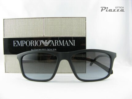 occhiali da sole uomo dalla lente squadrata ea4257u 50018g ottica piazza rsm