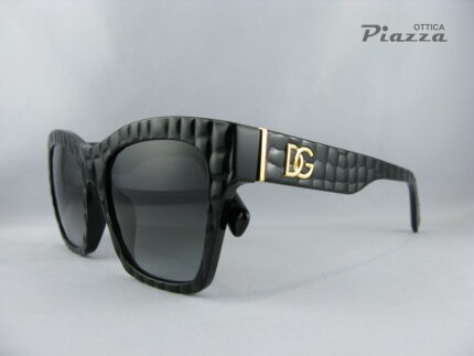 dg4512 32888G nero lucido effetto coccodrillo occhiali da sole ottica piazza rsm