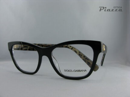 occhiali da vista dg3430 nero e animalier ottica piazza rsm