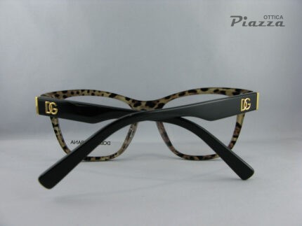 animalier e nero occhiali da vista donna dg3430