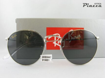 Occhiali da sole Ray Ban 3447 9198B1 Round metal