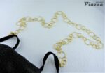 Catenella per occhiali e mascherine oro a cerchio grande e picco