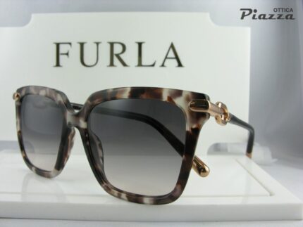 Occhiali da sole Furla SFU713 06FM tartarugati rosati