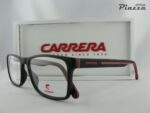 Occhiali da vista Carrera 8885 BLX nero opaco e rossi