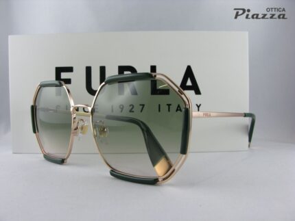 Occhiali da sole Furla SFU785 08FC esagonali