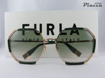Occhiali da sole Furla SFU785 08FC esagonali