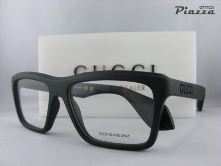 Occhiali da vista Gucci GG1573O 001 neri opaco 8056376488883