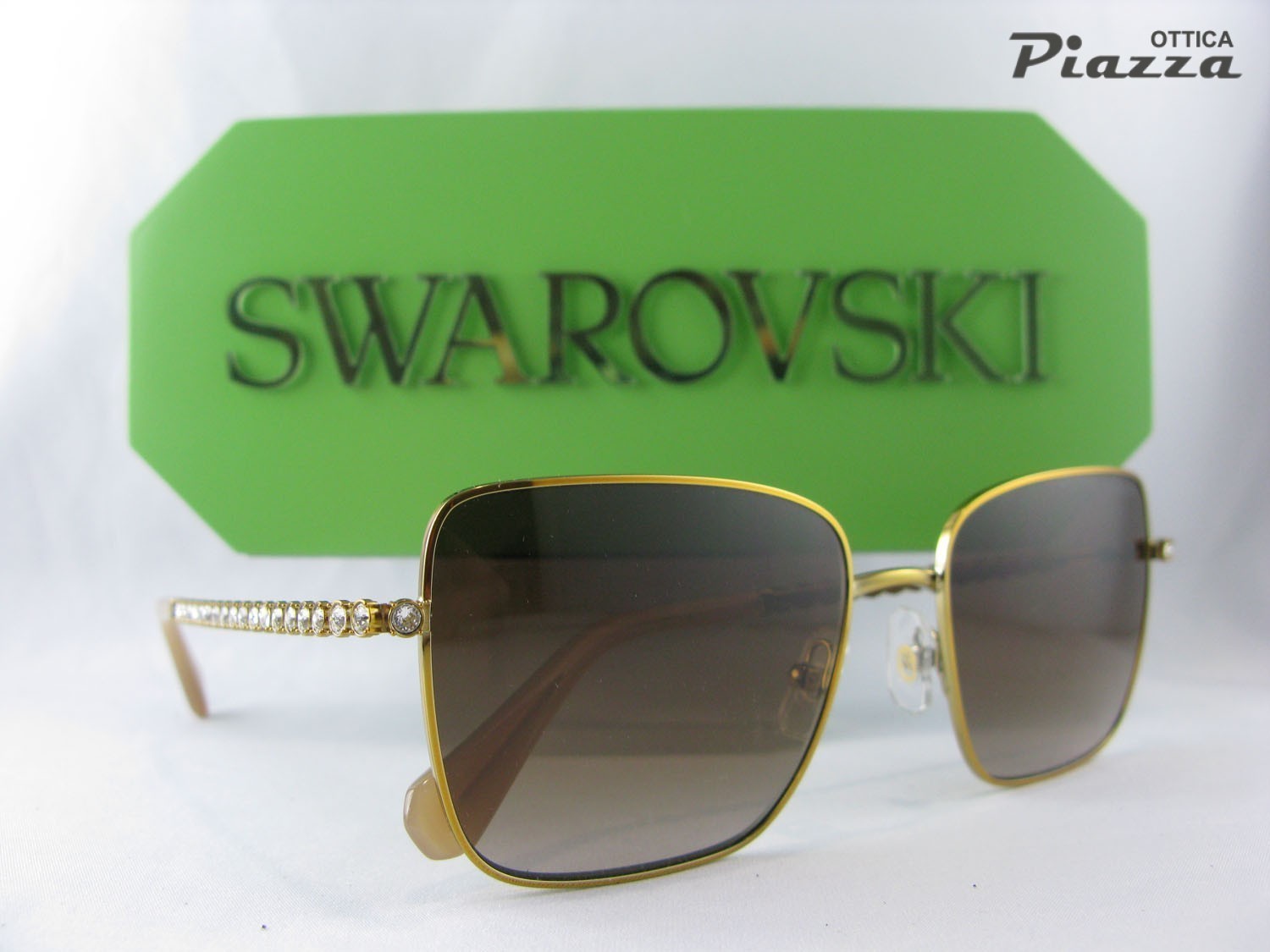 Occhiali da sole Swarovski SK7015 400713 rettangolari oro rosso