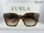 occhiali da sole furla sfu811 06yh marroni striati